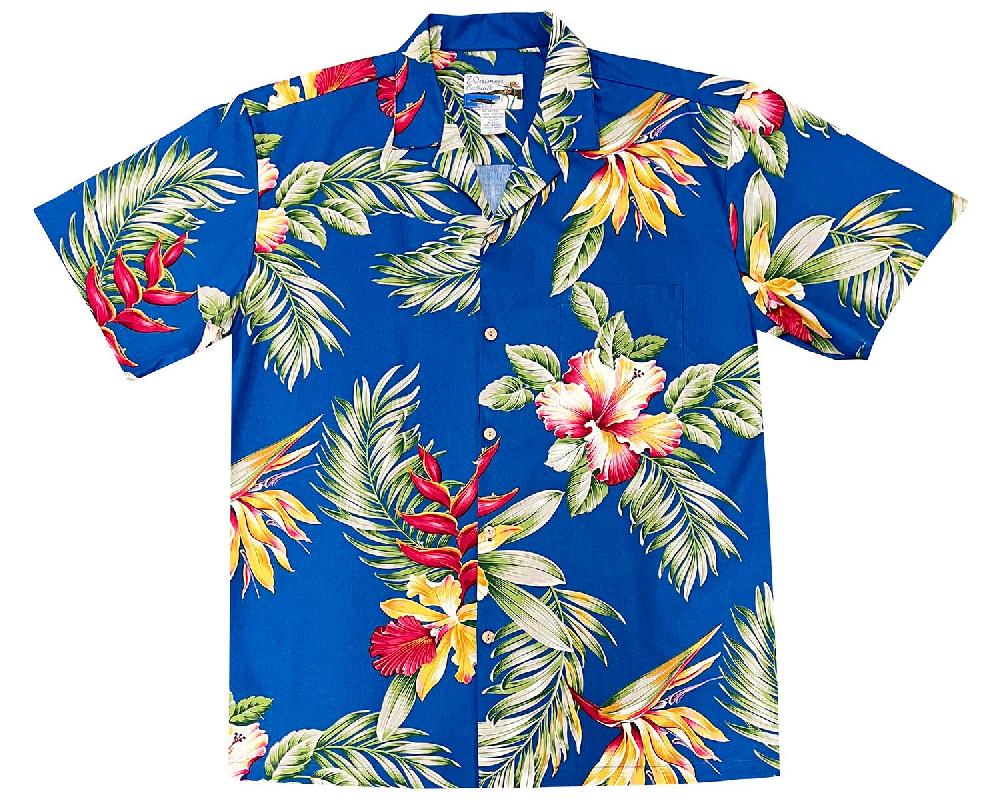 paradise found Waimea Casuals Men's Shirts Orchid Paradise Blue
