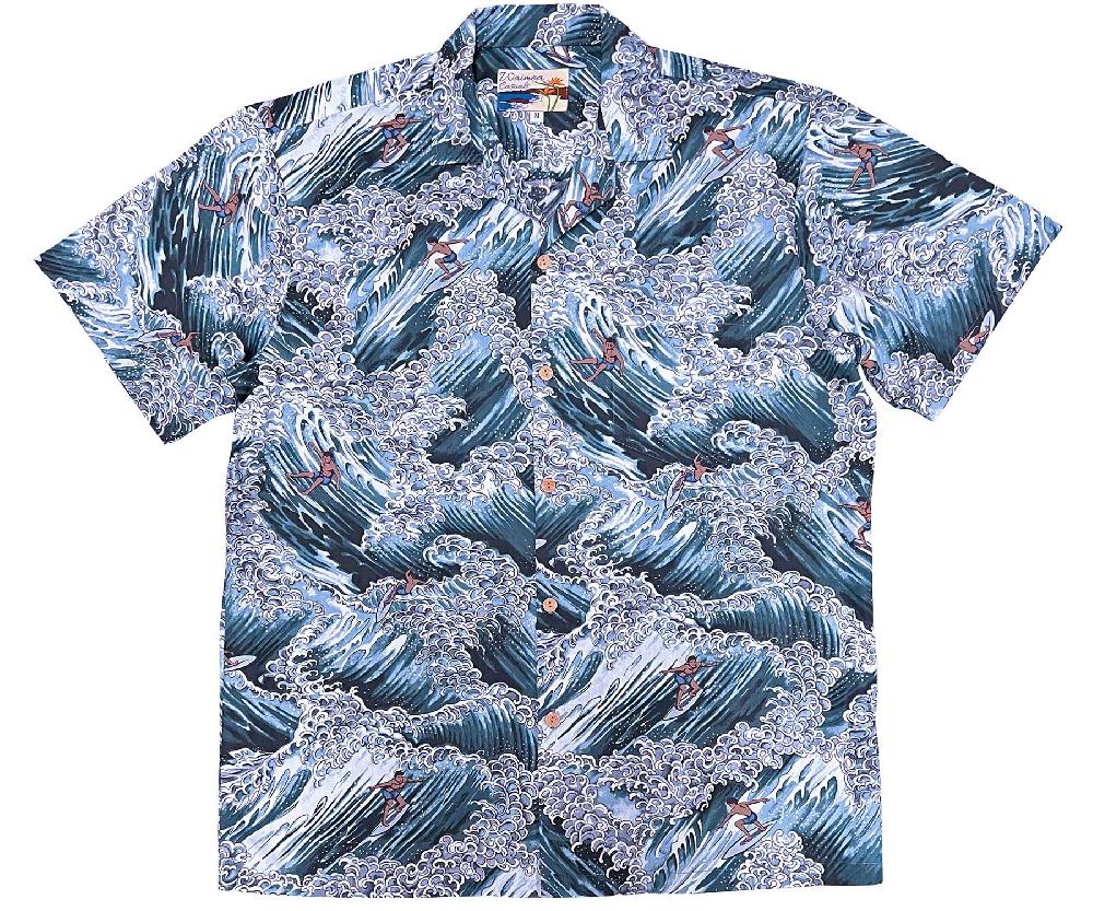 paradise found Waimea Casuals Men's Shirts Surfer Gray