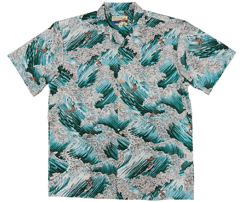 paradise found Waimea Casuals Men's Shirts Surfer Turquoise