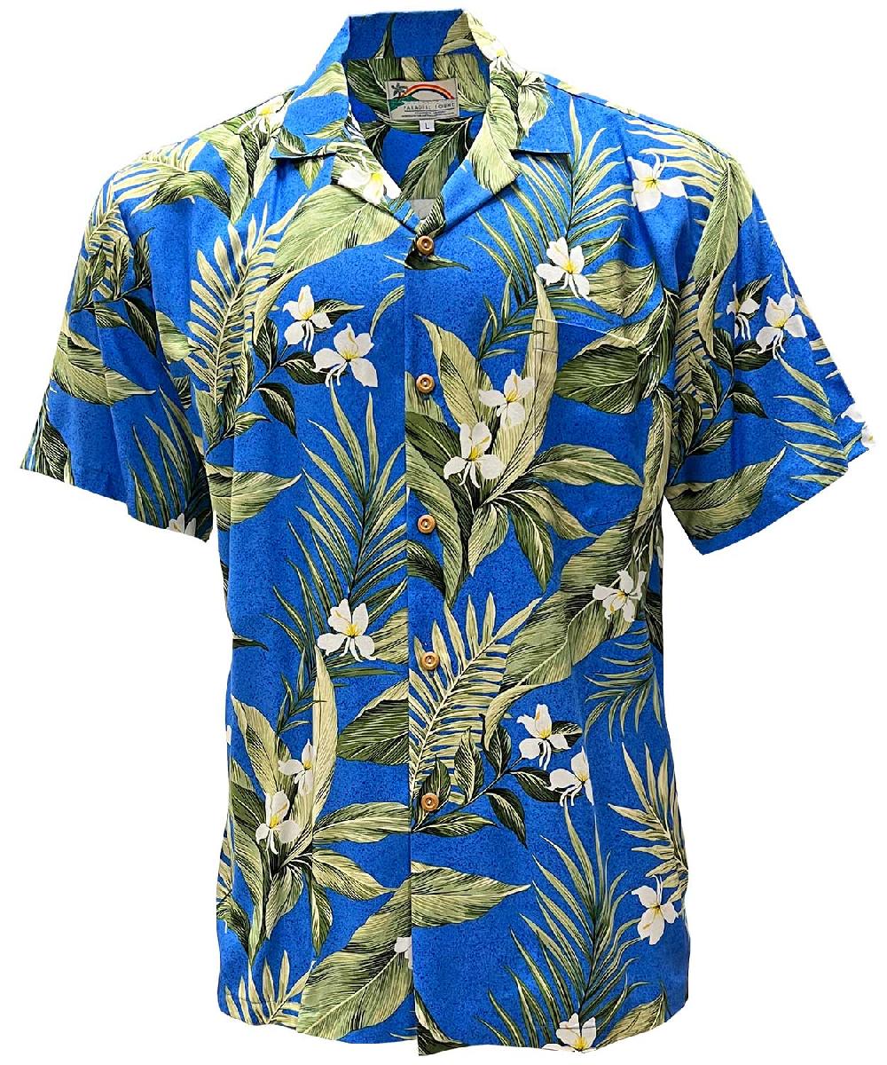paradise found White Ginger Hawaiian Shirts White Ginger Blue