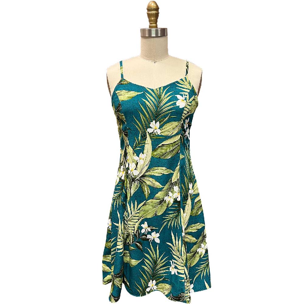 paradise found White Ginger Hawaiian Shirts White Ginger Jade Spaghetti Dress