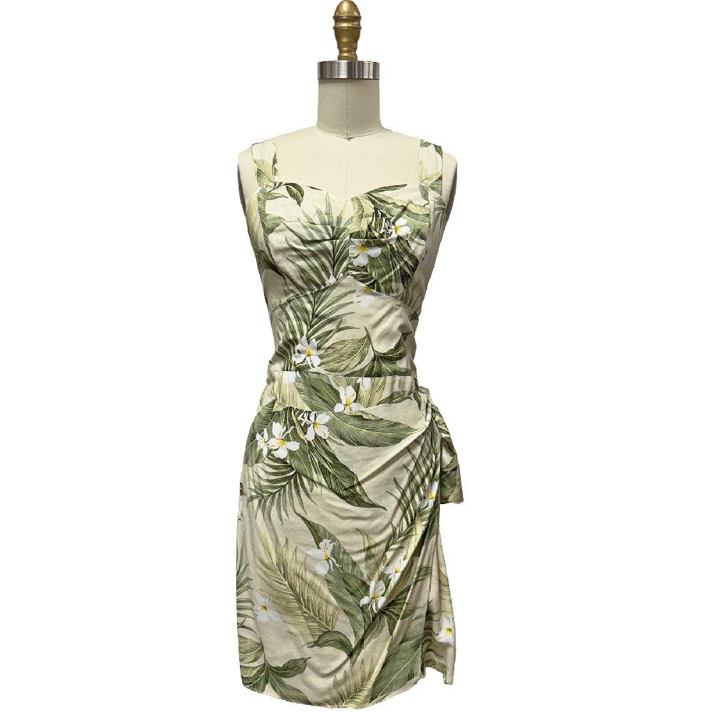 paradise found White Ginger Hawaiian Shirts White Ginger Khaki Sarong Dress