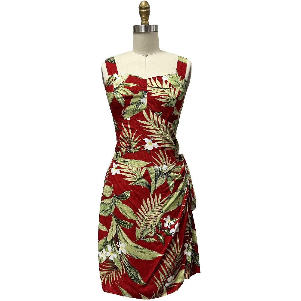 paradise found White Ginger Hawaiian Shirts White Ginger Red Sarong Dress