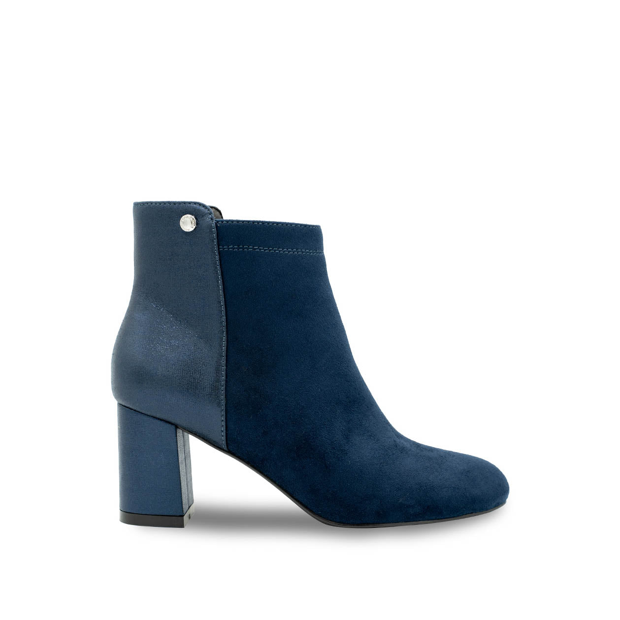 paradox london Alathea Ankle Boots Navy Microsuede Mid Block Heel Ankle Boot