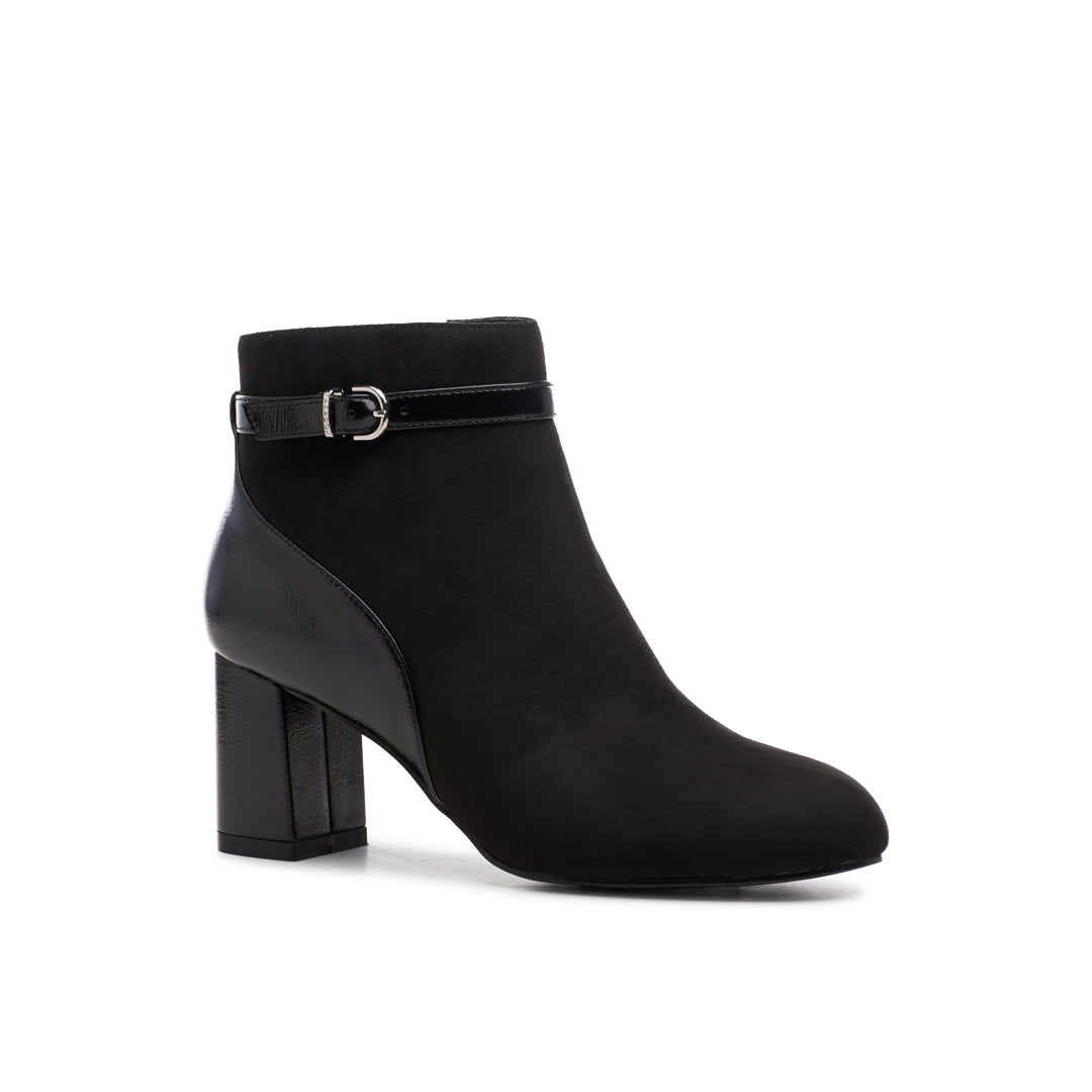 Paradox London Amara Ankle Boots Black Block Heel Ankle Boots