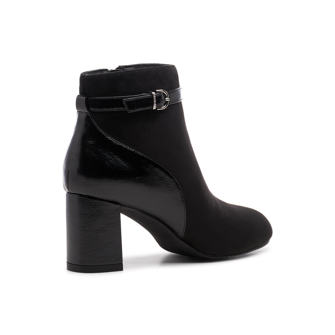 Paradox London Amara Ankle Boots Black Block Heel Ankle Boots