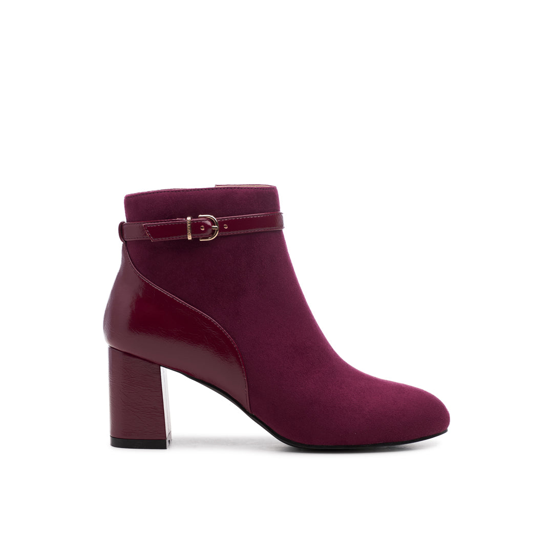 paradox london Amara Ankle Boots Cherry Block Heel Ankle Boots