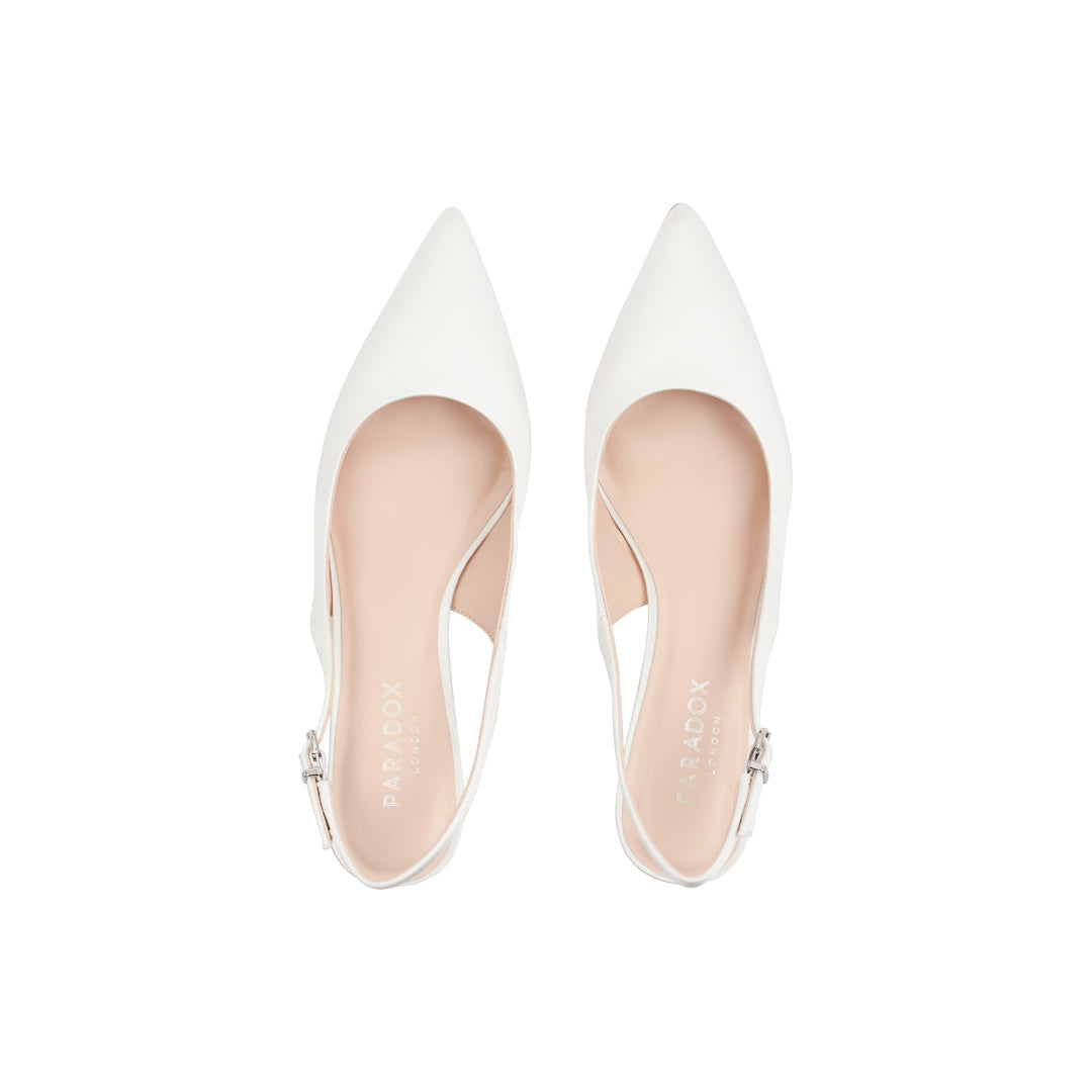 Paradox London Anastasia Wedding Shoes Anastasia Heeled Slingback Pointed Wedding Court Shoes