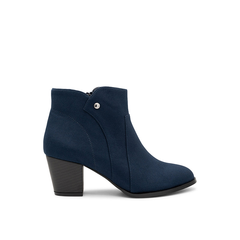 paradox london Beatrice Wide Fit Ankle Boots Navy Wide Fit Ankle Boot