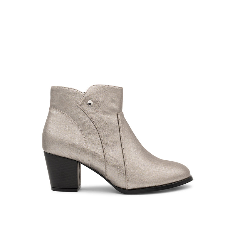 paradox london Belinda Wide Fit Ankle Boots Pewter Wide Fit Ankle Boot