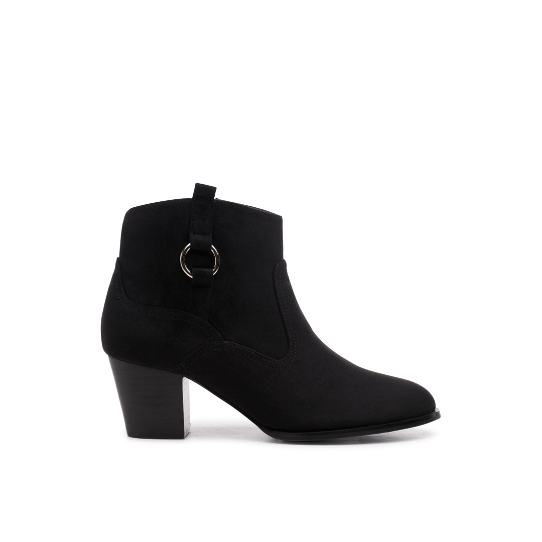 paradox london Bexley Wide Fit Ankle Boots Black Block Heel Ankle Boots