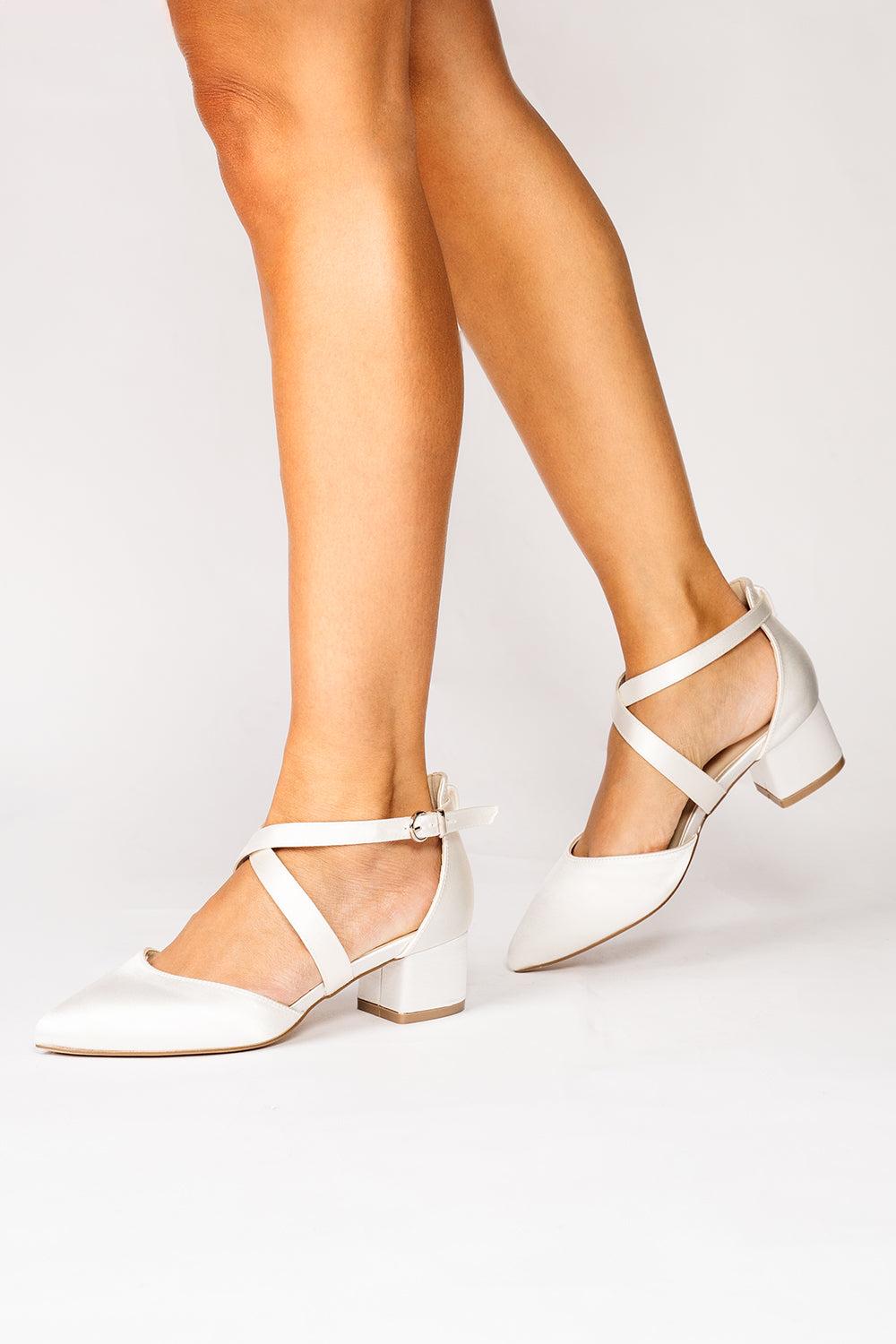 Paradox London Blanche Wide Fit Wedding Shoes Ivory Wide Fit Wedding Shoes