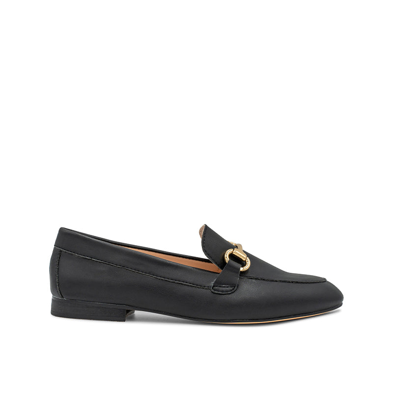 paradox london Christa Loafers Black Faux Leather Loafer