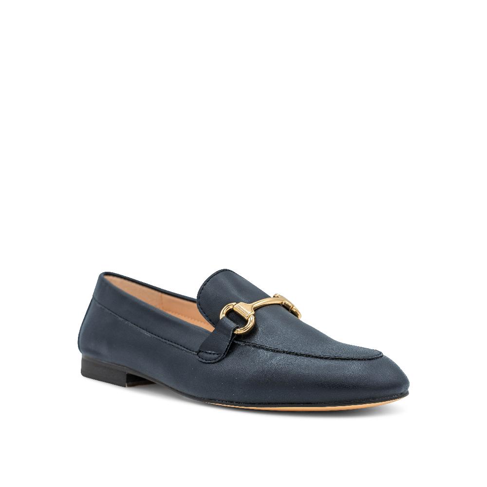 Paradox London Christa Loafers Navy Faux Leather Loafer