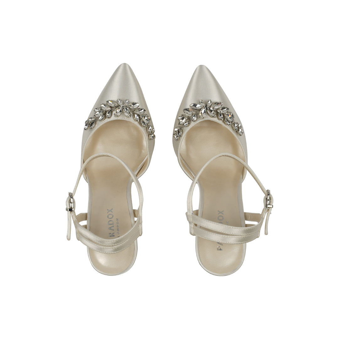 Paradox London Clarissa Wedding Shoes Clarissa Block Heel Wedding Court Shoes