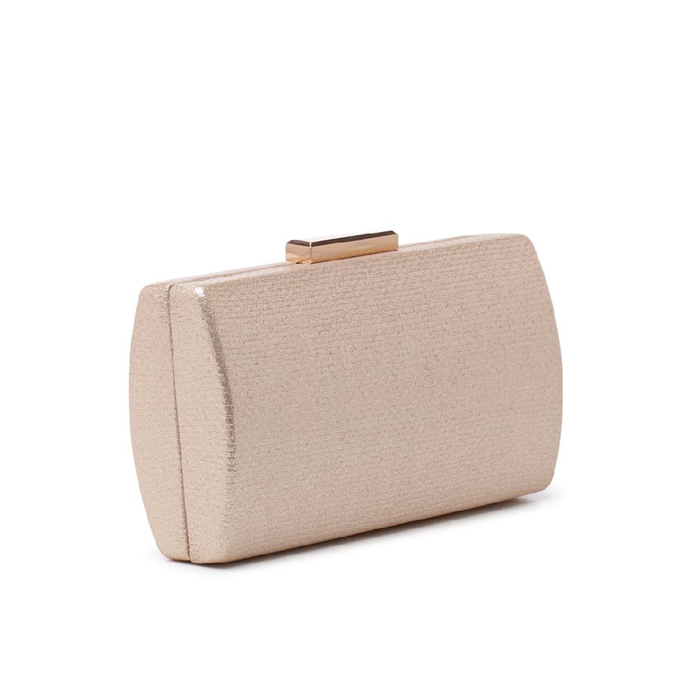 Paradox London Dahliana Clutch Bag Champagne Shimmer Box Clutch Bag