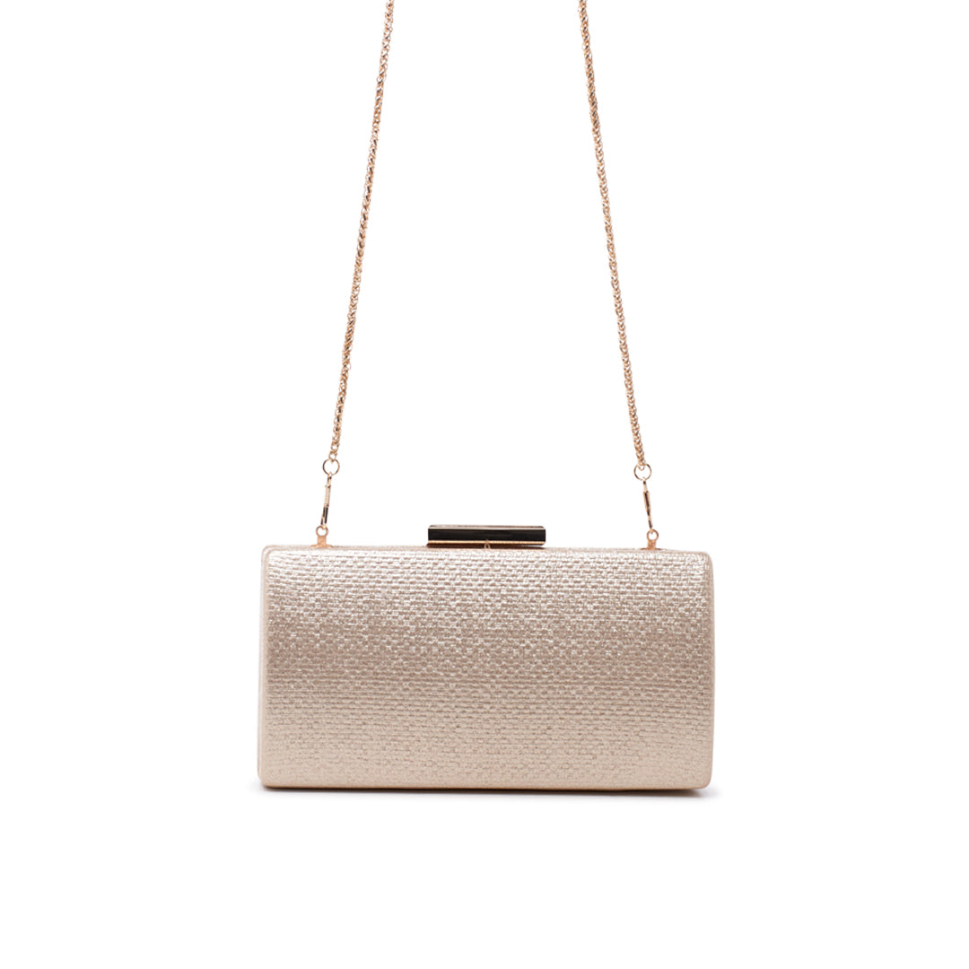 Paradox London Dahliana Clutch Bag Champagne Shimmer Box Clutch Bag