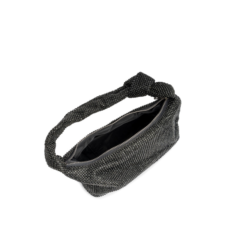 Paradox London Danni Diamante Handbag Black Diamante Shoulder Bag