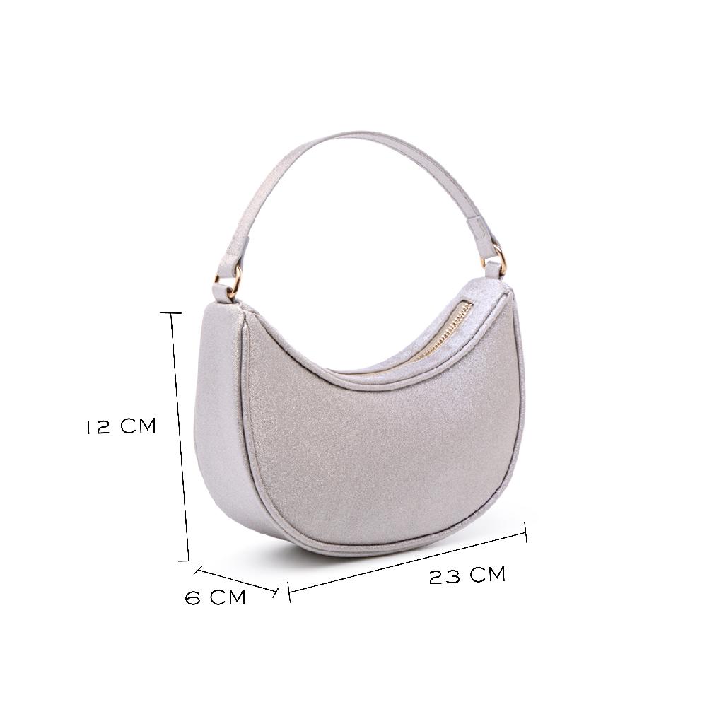 Paradox London Daphira Handbag Champagne Glitter Shoulder Bag