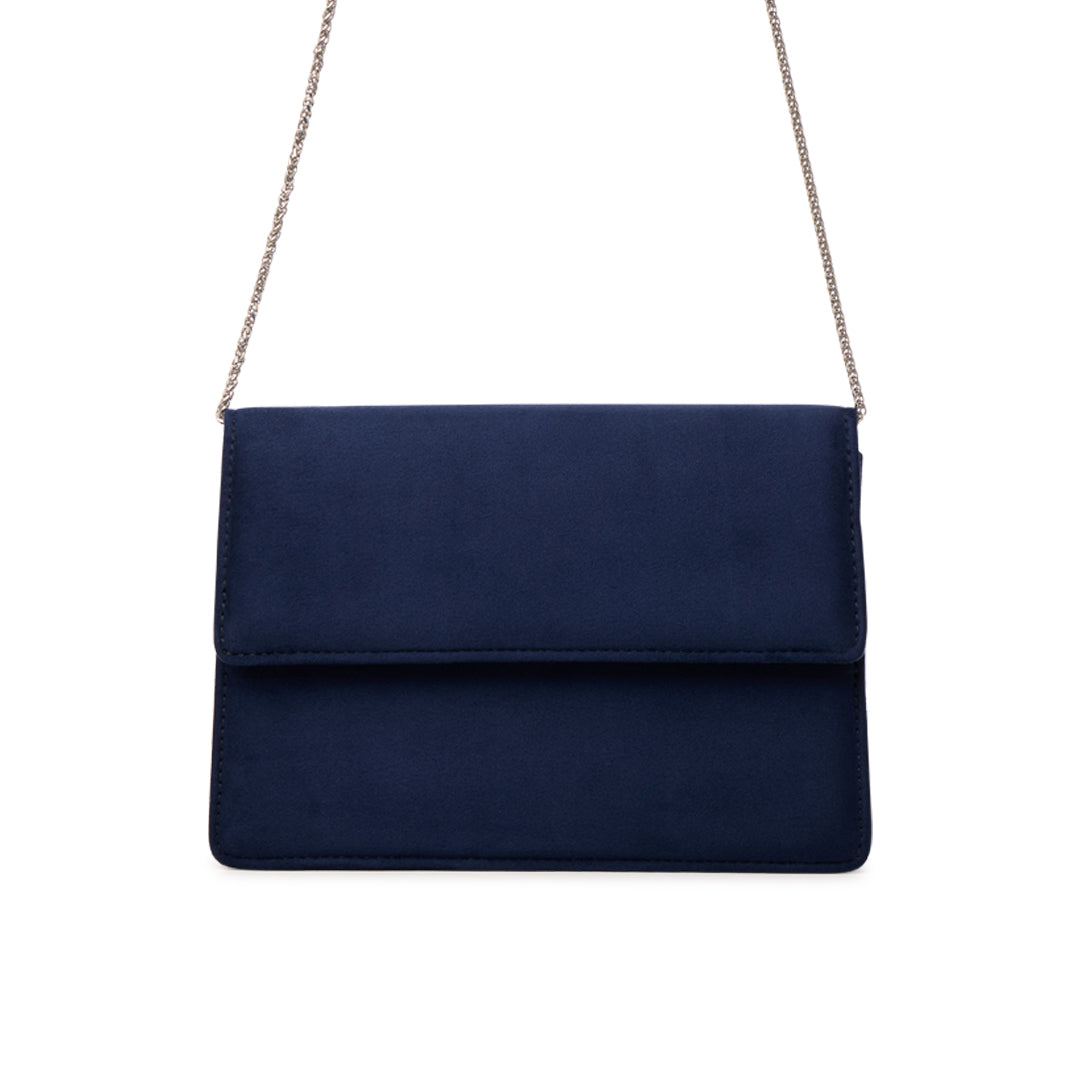 paradox london Darlene Clutch Bag Navy Micro Suede Clutch Bag paradox london Darlene Clutch Bag Navy Micro Suede Clutch Bag