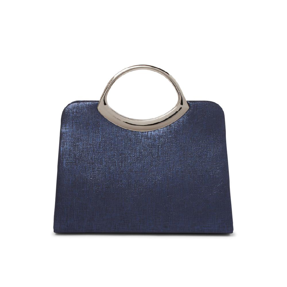 paradox london Darya Handbag Navy Shimmer Structured Handbag paradox london Darya Handbag Navy Shimmer Structured Handbag