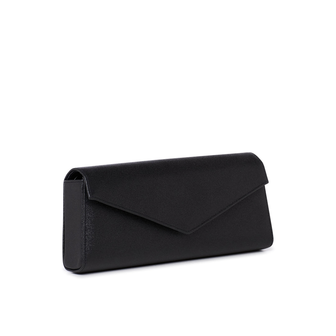 Paradox London Daryna Clutch Bag Black Glitter Clutch Bag