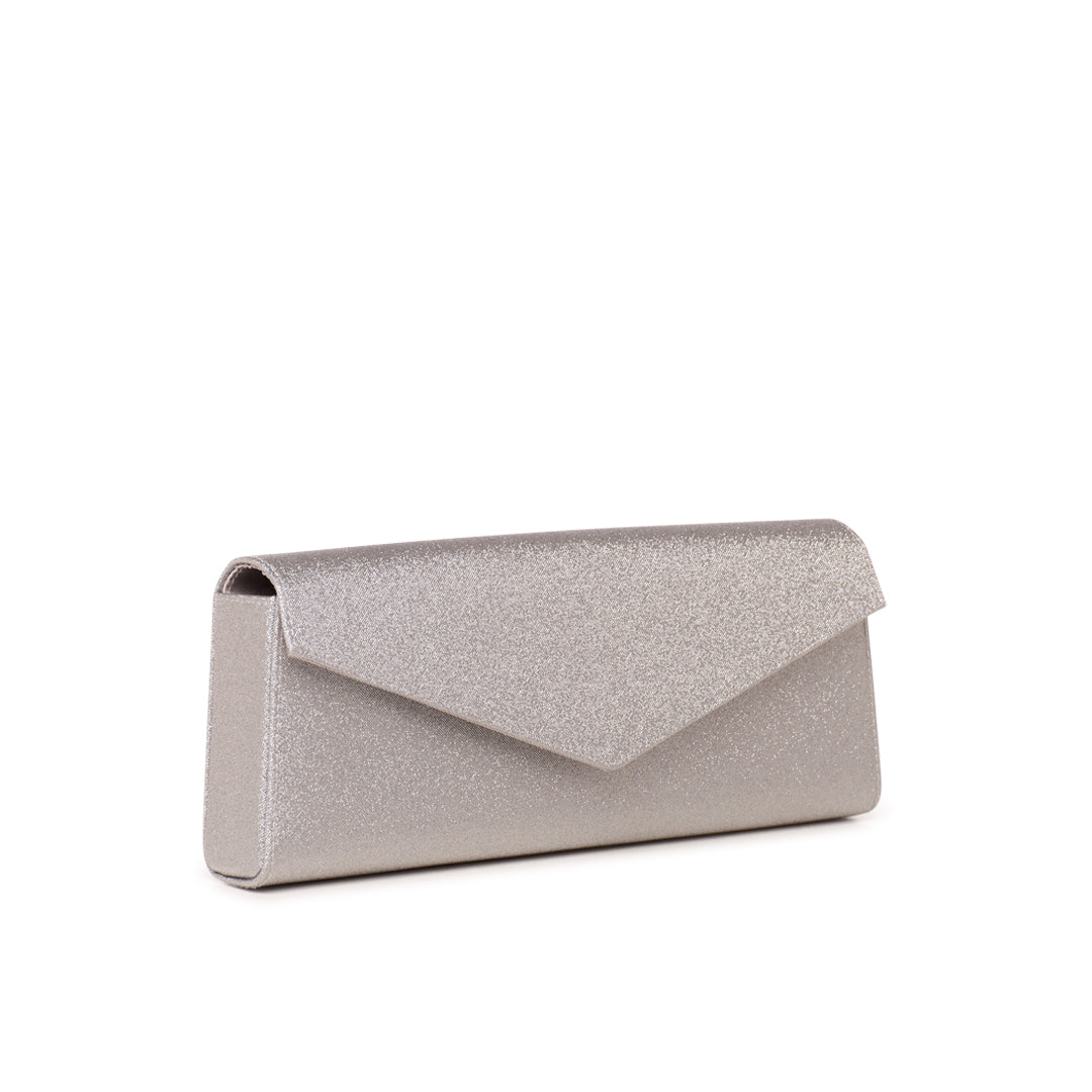 Paradox London Daryna Clutch Bag Champagne Glitter Clutch Bag