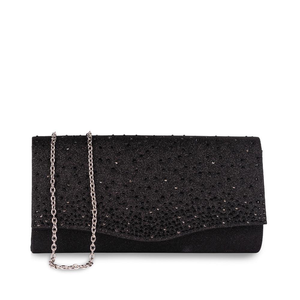 paradox london Deja Clutch Bag Black Glitter Clutch Bag paradox london Deja Clutch Bag Black Glitter Clutch Bag
