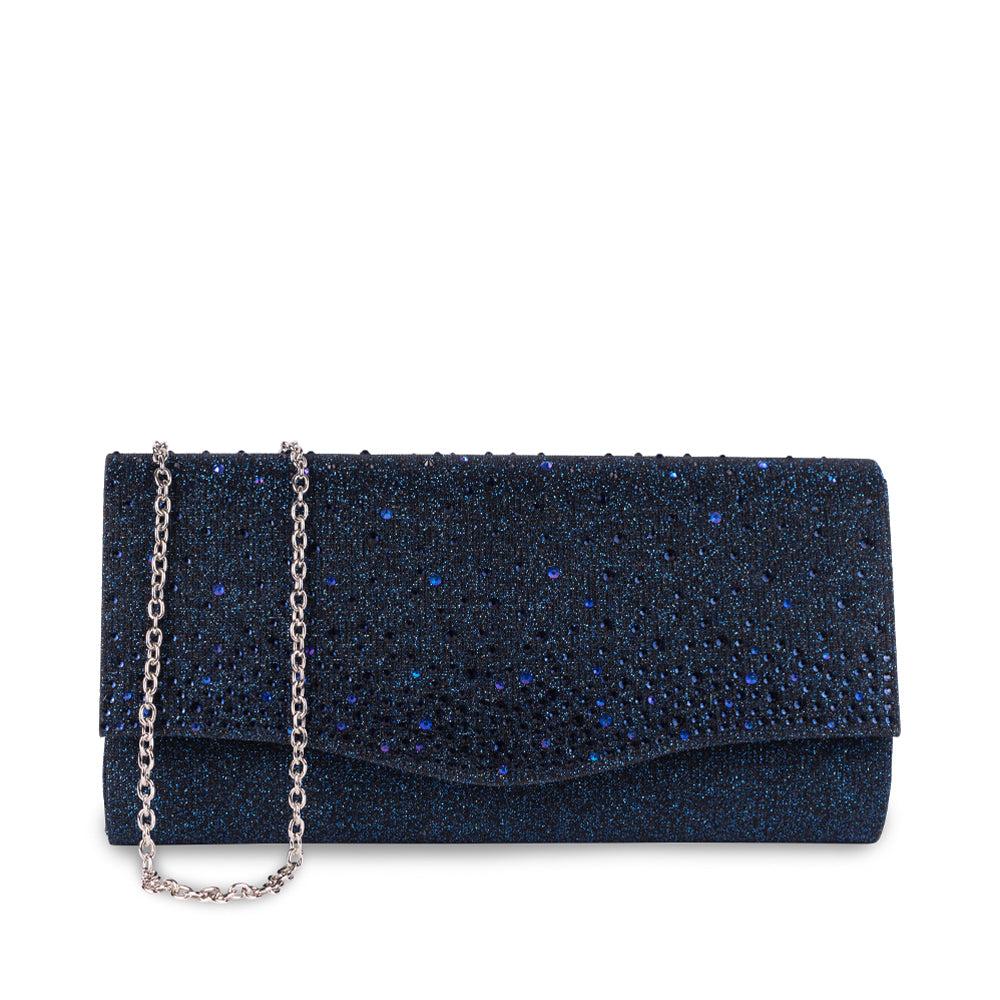 paradox london Deja Clutch Bag Navy Glitter Clutch Bag paradox london Deja Clutch Bag Navy Glitter Clutch Bag