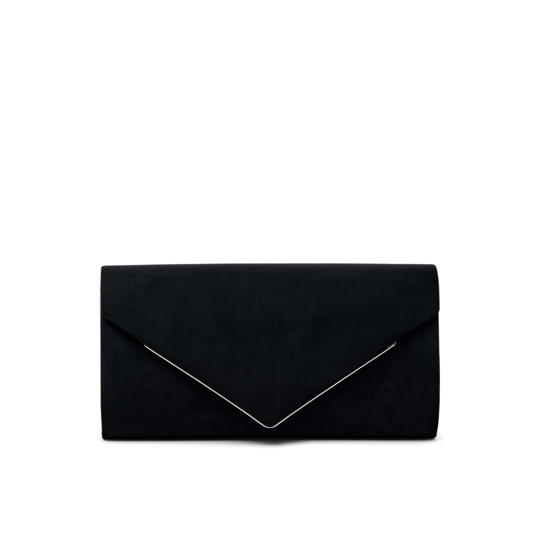 paradox london Delynn Clutch Bag Black Micro Suede Clutch Bag paradox london Delynn Clutch Bag Black Micro Suede Clutch Bag