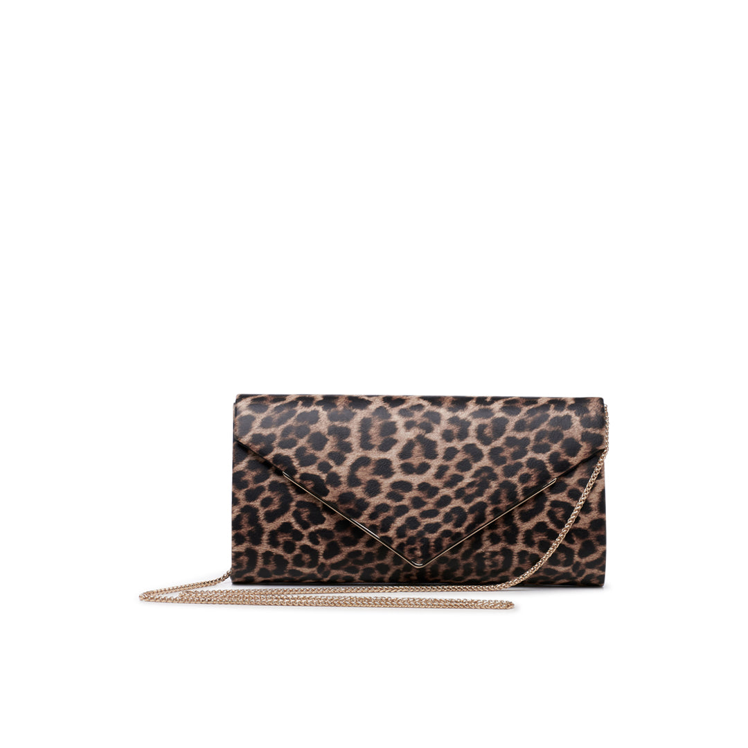 Paradox London Delynn Clutch Bag Leopard Print Clutch Bag