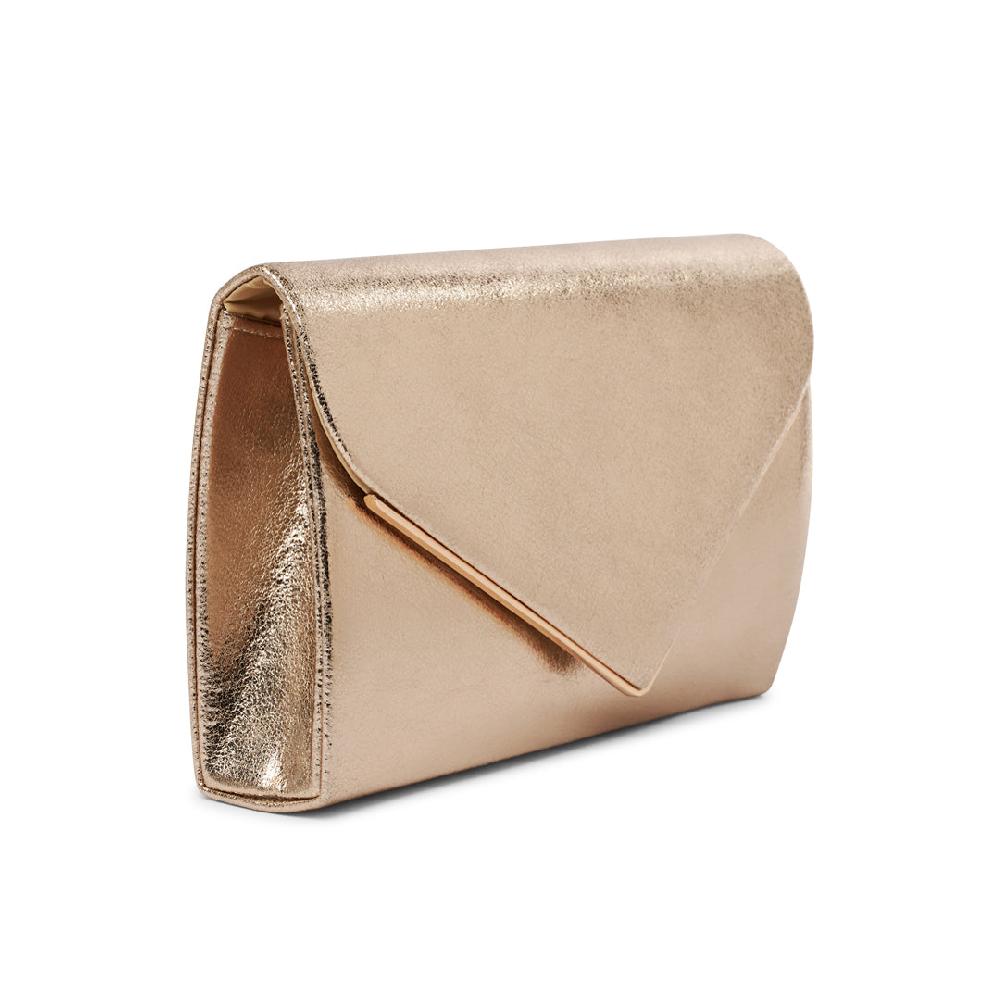 Paradox London Delyssa Clutch Bag Champagne Metallic Clutch Bag