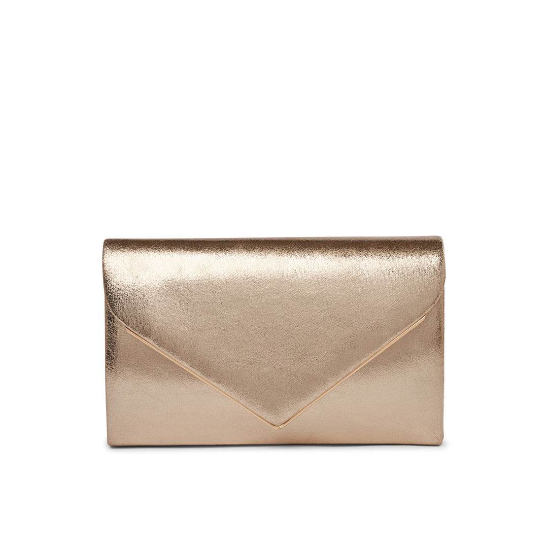 paradox london Delyssa Clutch Bag Champagne Metallic Clutch Bag