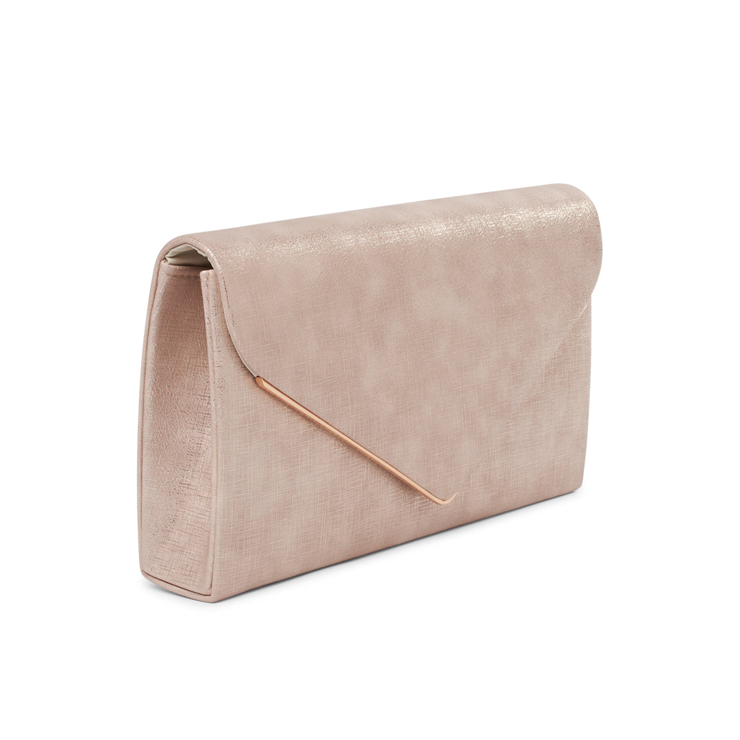 Paradox London Delyssa Clutch Bags Nude Shimmer Clutch Bag