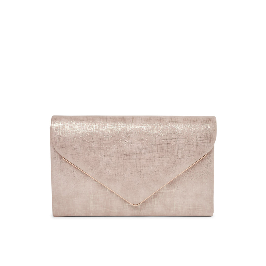 paradox london Delyssa Clutch Bags Nude Shimmer Clutch Bag