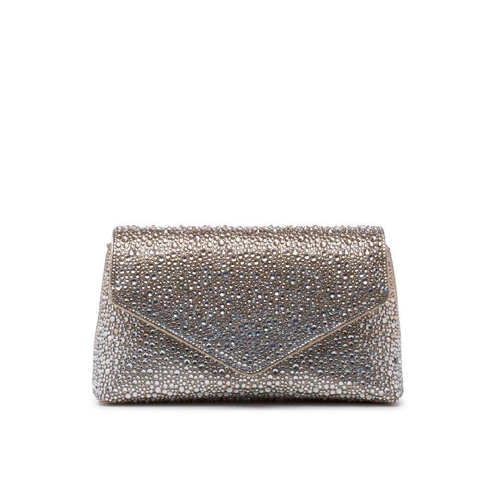 paradox london Desirae Clutch Bag Champagne Crystal Shimmer Clutch Bag
