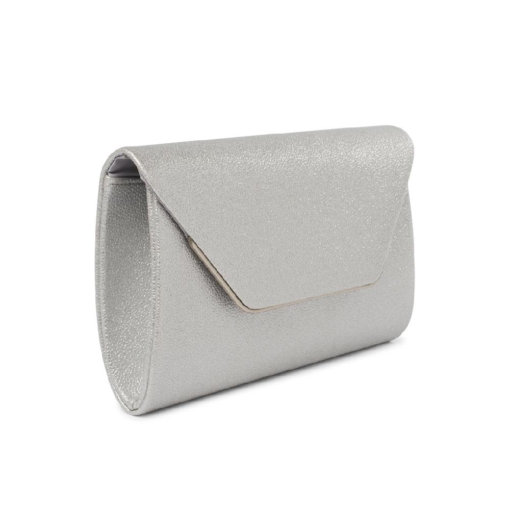 Paradox London Diandra Clutch Bag Silver Glitter Clutch Bag