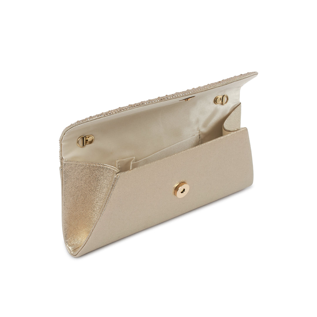 Paradox London Dreamstone Clutch Bag Champagne Diamante Clutch Bag