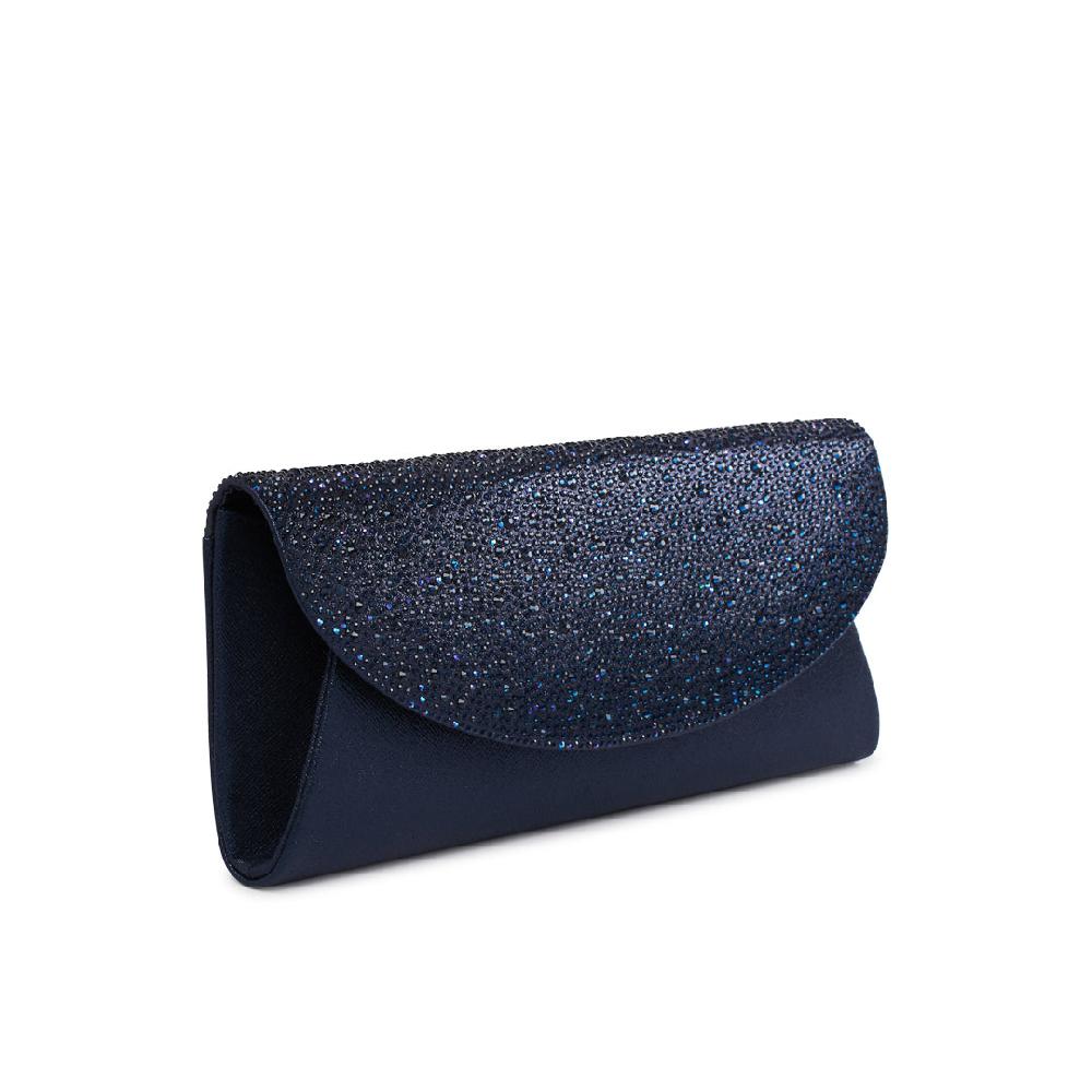 Paradox London Dreamstone Clutch Bag Navy Diamante Clutch Bag