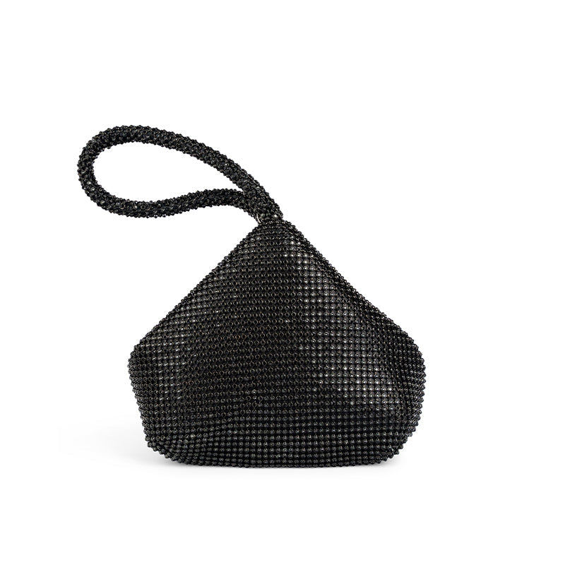 paradox london Dua Diamante Bag Black Dimante Soft Pouch