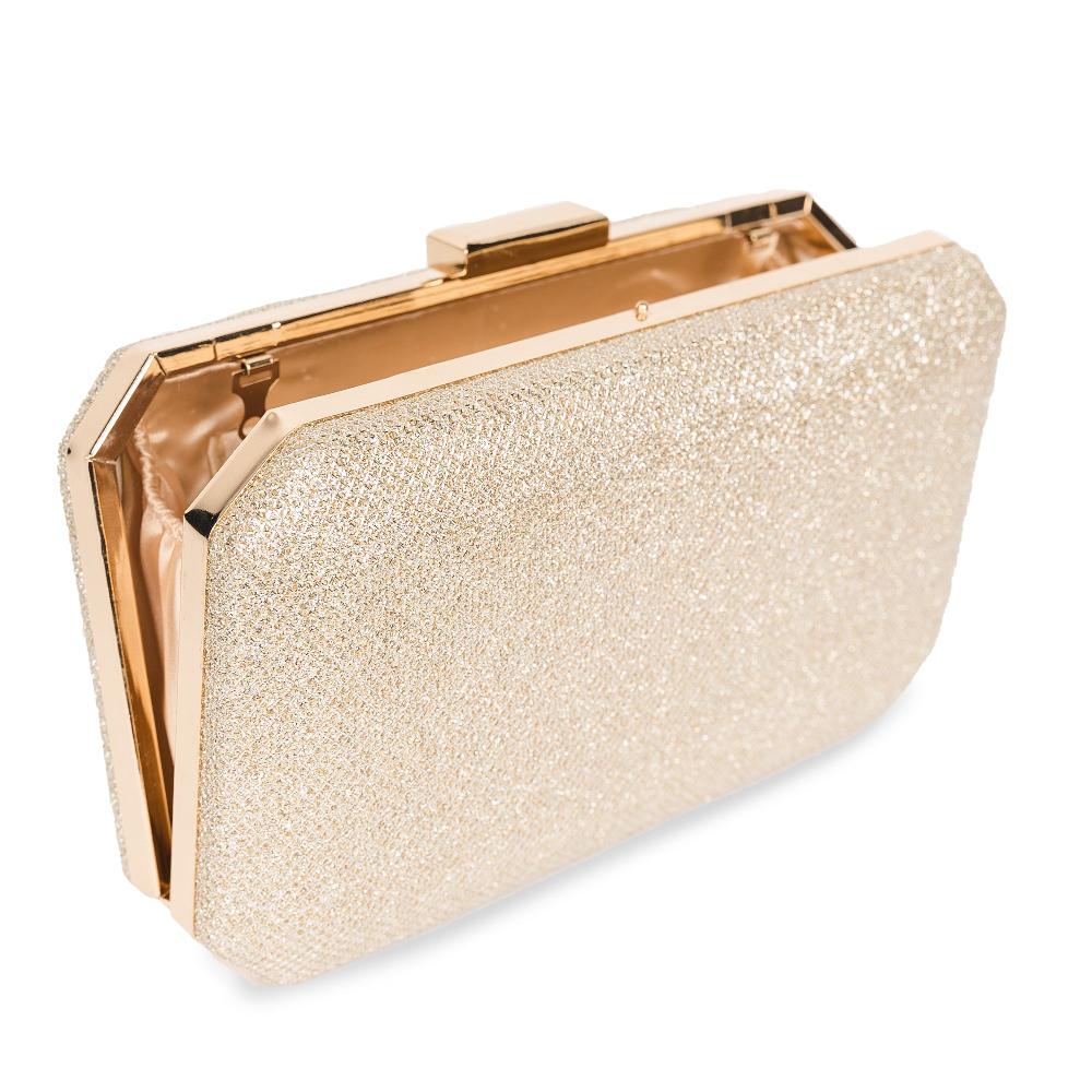 Paradox London Dulcie Clutch Bag Champagne Box Clutch Bag