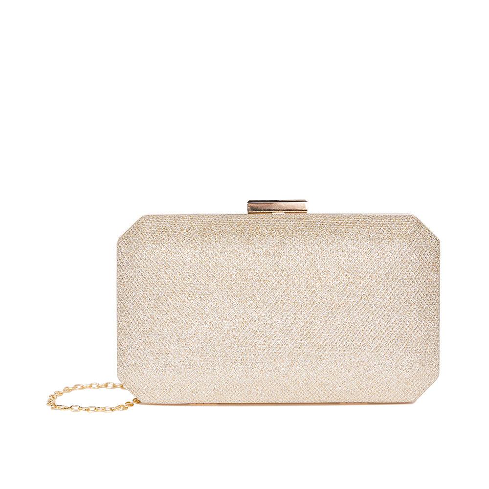 paradox london Dulcie Clutch Bag Champagne Box Clutch Bag