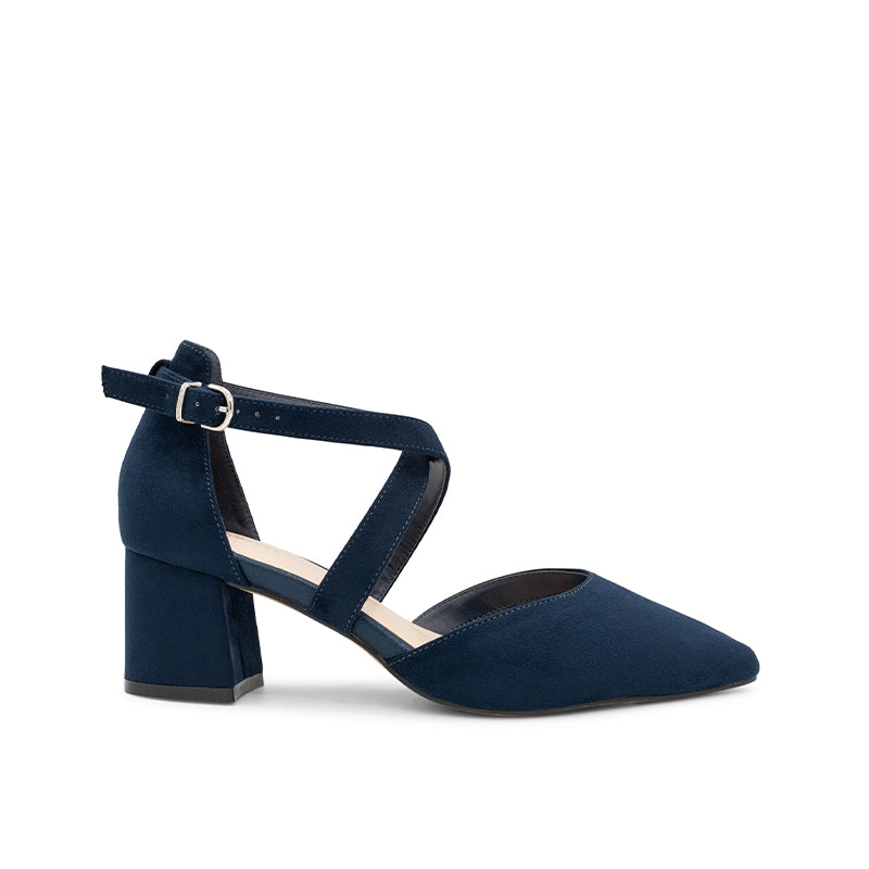 paradox london Ffion Wide Fit Heels Navy Wide Fit Block Heel Slingback paradox london Ffion Wide Fit Heels Navy Wide Fit Block Heel Slingback