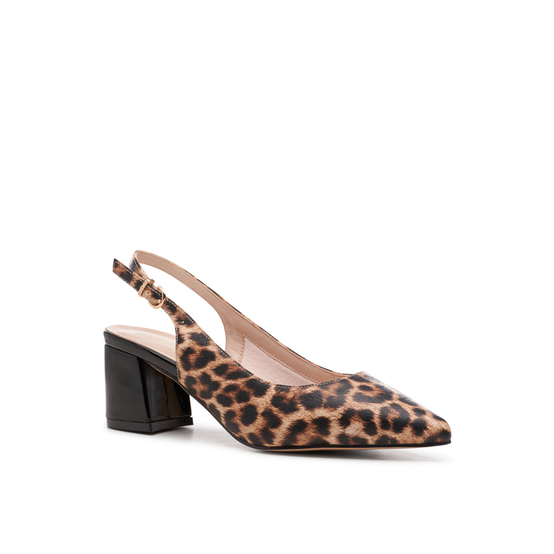Paradox London Flynn Wide Fit Heels Leopard Print Wide Fit Block Heels