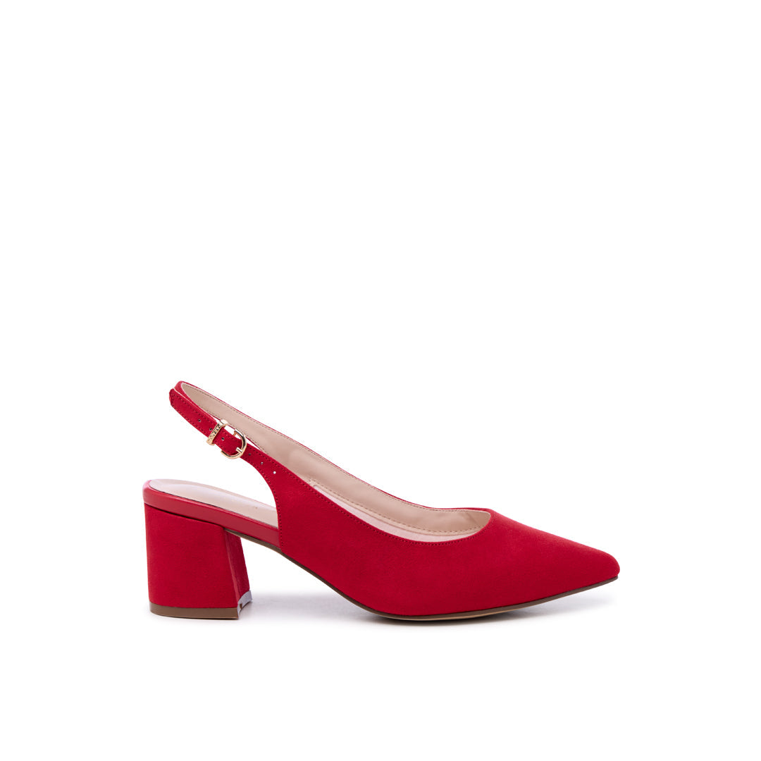 paradox london Flynn Wide Fit Heels Red Wide Fit Block Heels