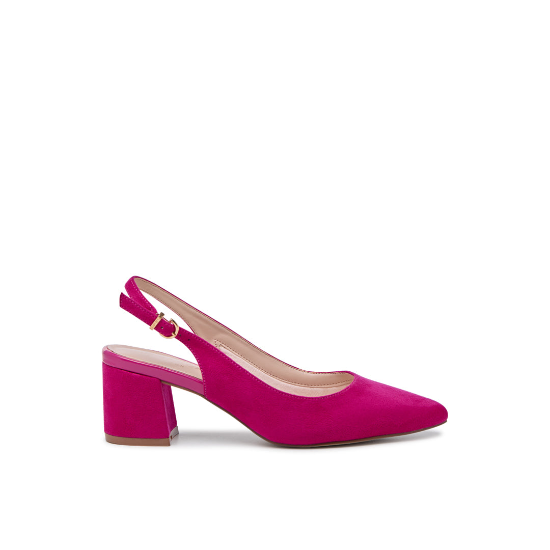 paradox london Isadora Slingback Heels Fuchsia Mid Block Heel Slingback Court Shoes