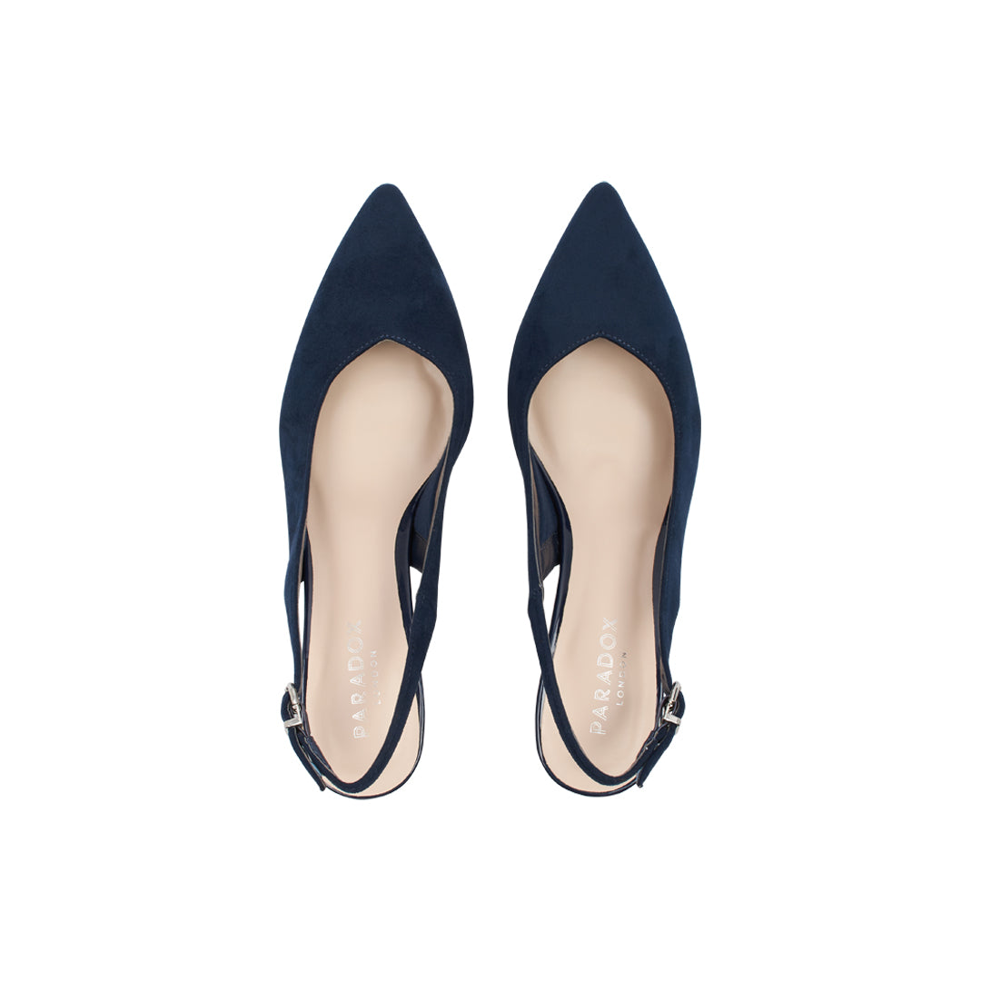 Paradox London Kelsey Slingback Heels Kelsey Flared Heel Slingback Court Shoes