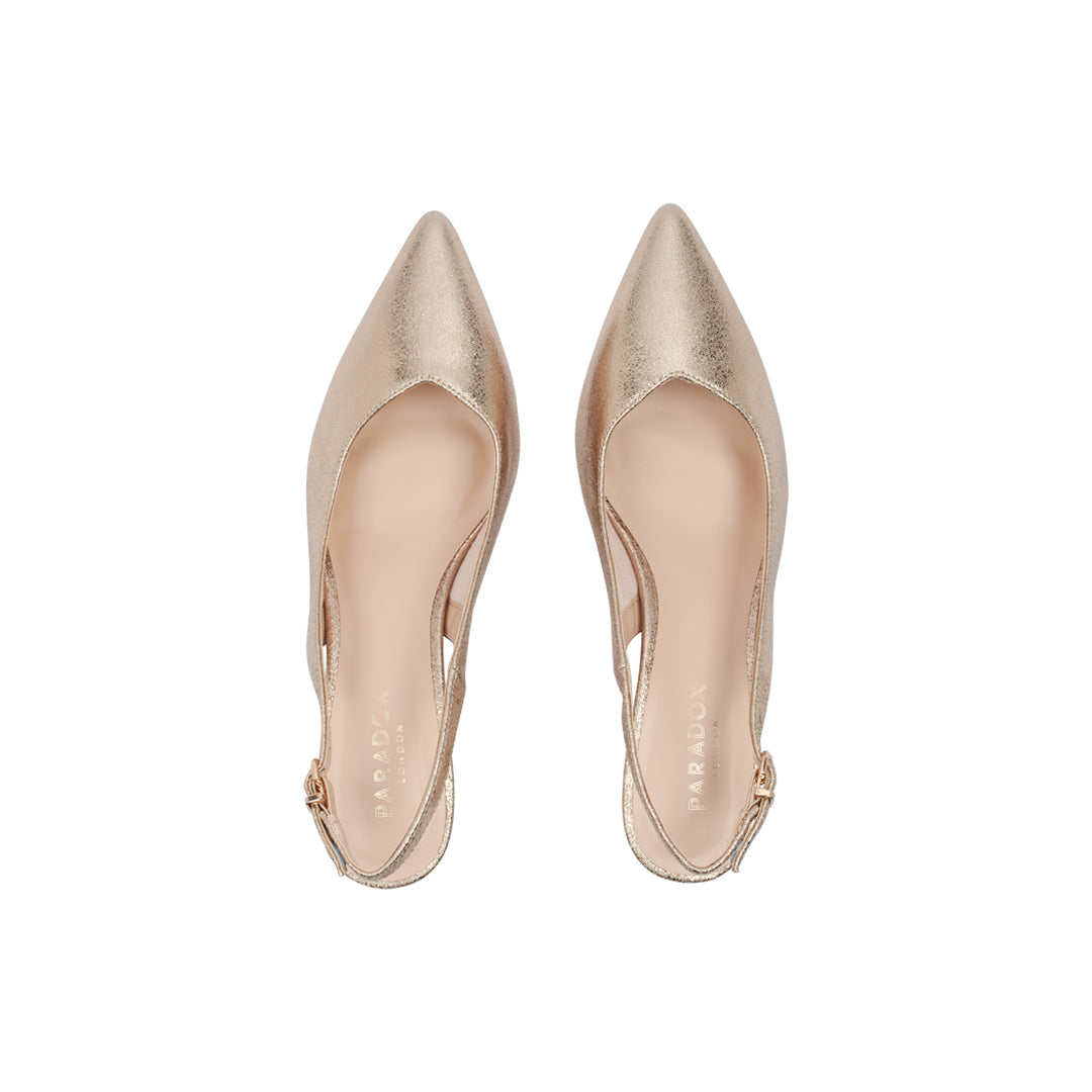 Paradox London Kelsey Slingback Heels Kelsey Flared Heel Slingback Court Shoes