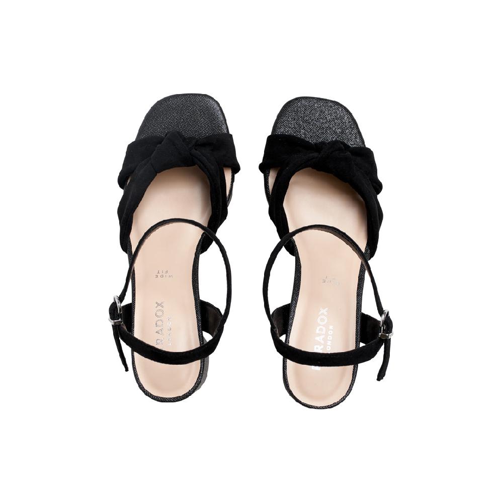 Paradox London Nalani Wide Fit Sandals Black Wide Fit Heeled Sandals