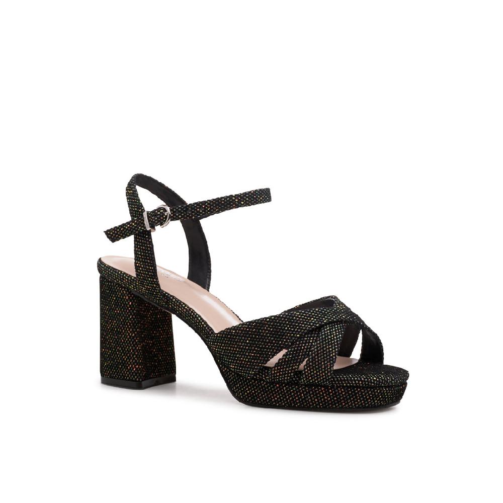 Paradox London Navarra Wide Fit Sandals Black Wide Fit Platform Sandals